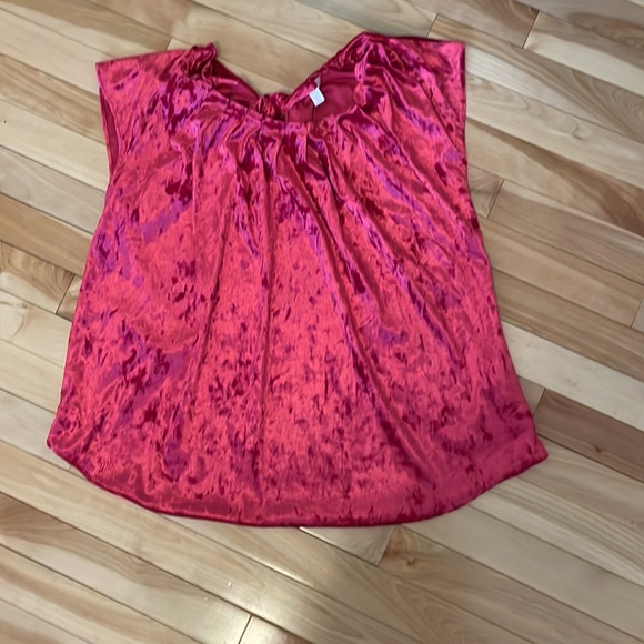 chic boho halloween velvet top, bow tie in the back vixen pink style - Picture 8 of 10